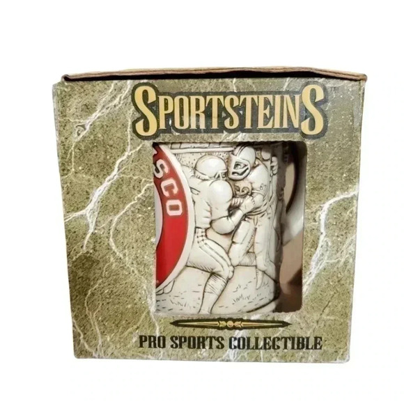 VINTAGE 1995 San Francisco Football Super Bowl XXIX Beer Stein Pottery Brazil - Picture 2 of 10